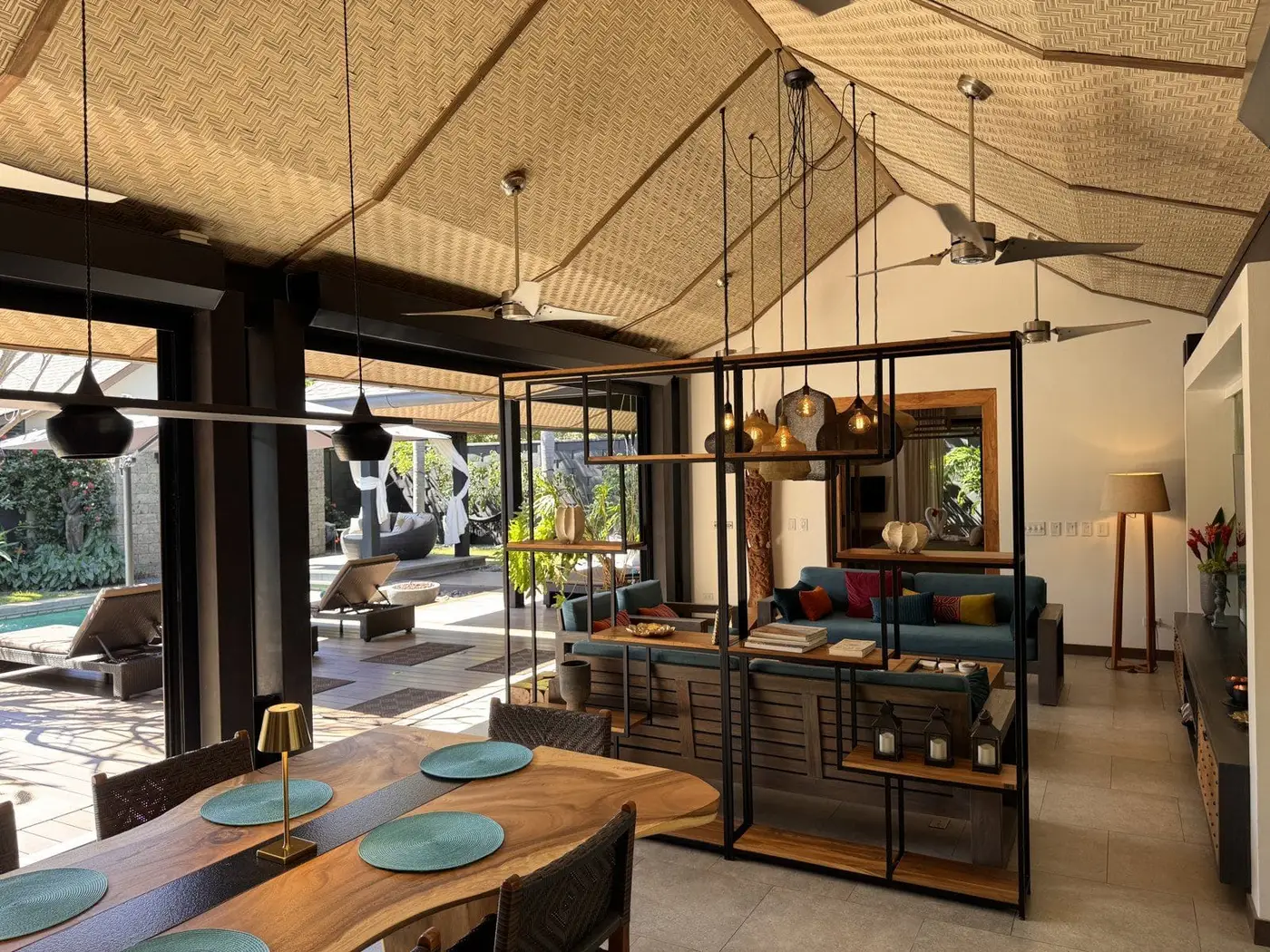 Living room and dining area