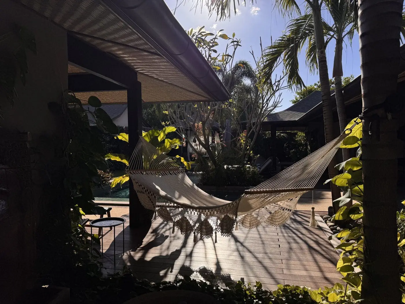 Hammock by the pool